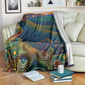 Australia Blue Mountains Blanket Aboriginal Dot Painting