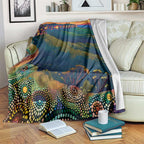 Australia Blue Mountains Blanket Aboriginal Dot Painting