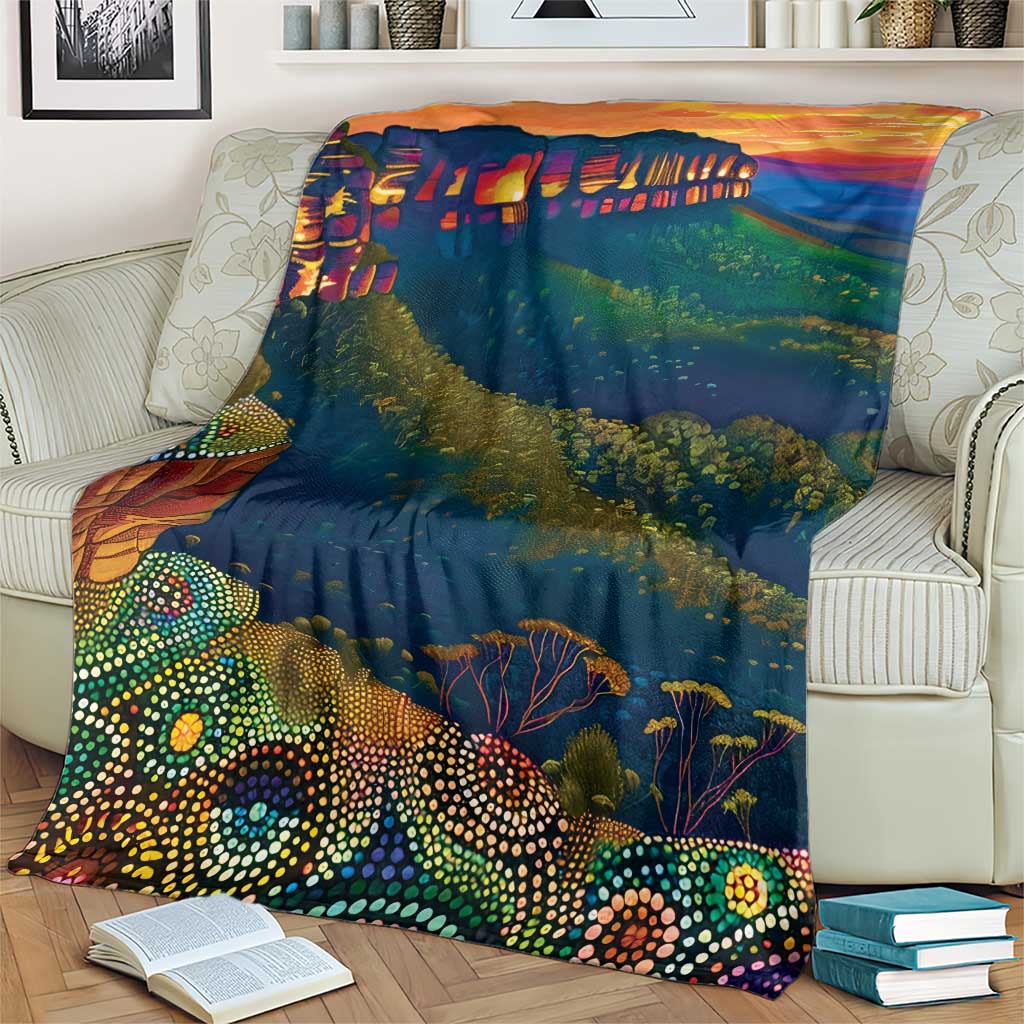Australia Blue Mountains Blanket Aboriginal Dot Painting