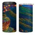 Australia Blue Mountains 4 in 1 Can Cooler Tumbler Aboriginal Dot Painting