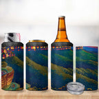 Australia Blue Mountains 4 in 1 Can Cooler Tumbler Aboriginal Dot Painting