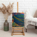 Australia Blue Mountains Canvas Wall Art Aboriginal Dot Painting