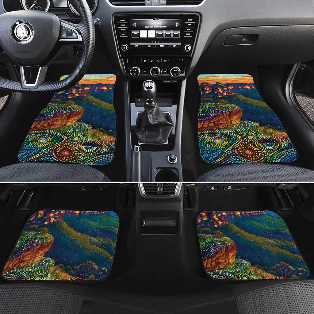 Australia Blue Mountains Car Mats Aboriginal Dot Painting