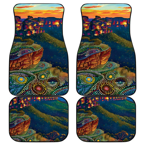 Australia Blue Mountains Car Mats Aboriginal Dot Painting