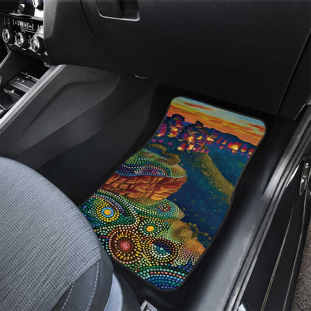 Australia Blue Mountains Car Mats Aboriginal Dot Painting
