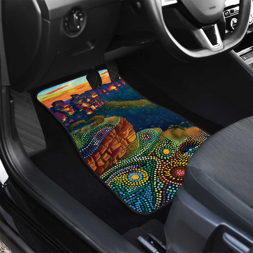 Australia Blue Mountains Car Mats Aboriginal Dot Painting