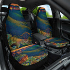 Australia Blue Mountains Car Seat Cover Aboriginal Dot Painting