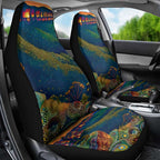 Australia Blue Mountains Car Seat Cover Aboriginal Dot Painting