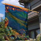 Australia Blue Mountains Garden Flag Aboriginal Dot Painting