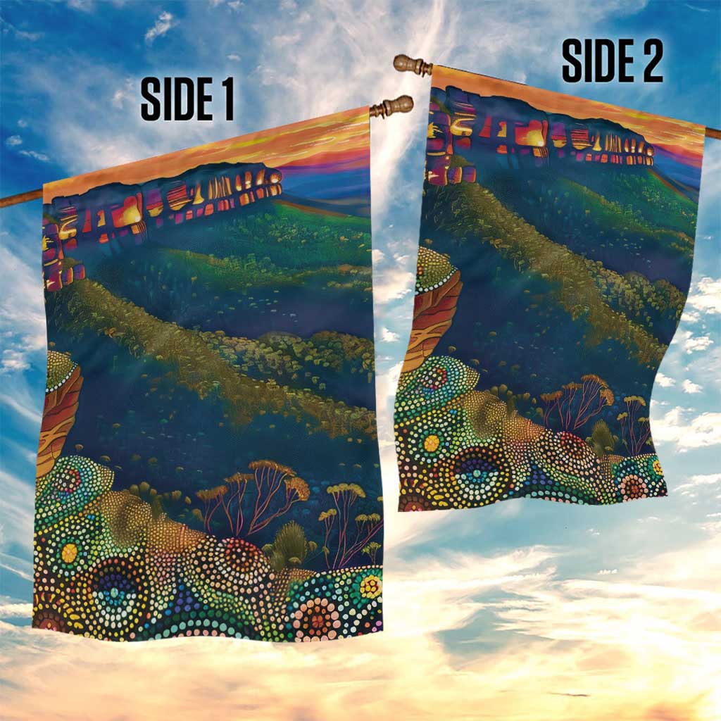 Australia Blue Mountains Garden Flag Aboriginal Dot Painting