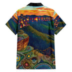 Australia Blue Mountains Hawaiian Shirt Aboriginal Dot Painting
