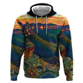 Australia Blue Mountains Hoodie Aboriginal Dot Painting