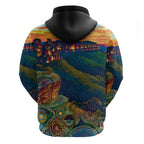 Australia Blue Mountains Hoodie Aboriginal Dot Painting