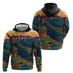 Australia Blue Mountains Hoodie Aboriginal Dot Painting