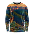Australia Blue Mountains Long Sleeve Shirt Aboriginal Dot Painting