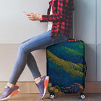 Australia Blue Mountains Luggage Cover Aboriginal Dot Painting