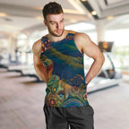 Australia Blue Mountains Men Tank Top Aboriginal Dot Painting
