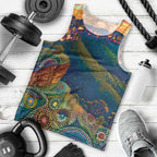 Australia Blue Mountains Men Tank Top Aboriginal Dot Painting