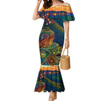 Australia Blue Mountains Mermaid Dress Aboriginal Dot Painting