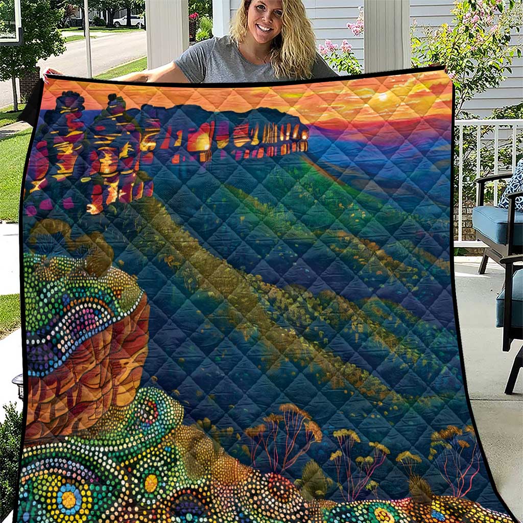 Australia Blue Mountains Quilt Aboriginal Dot Painting