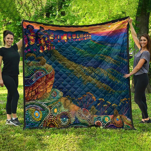 Australia Blue Mountains Quilt Aboriginal Dot Painting