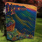 Australia Blue Mountains Quilt Aboriginal Dot Painting