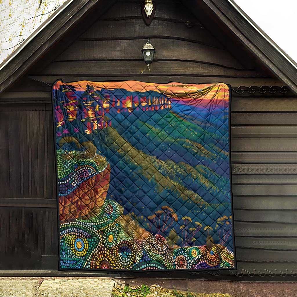 Australia Blue Mountains Quilt Aboriginal Dot Painting