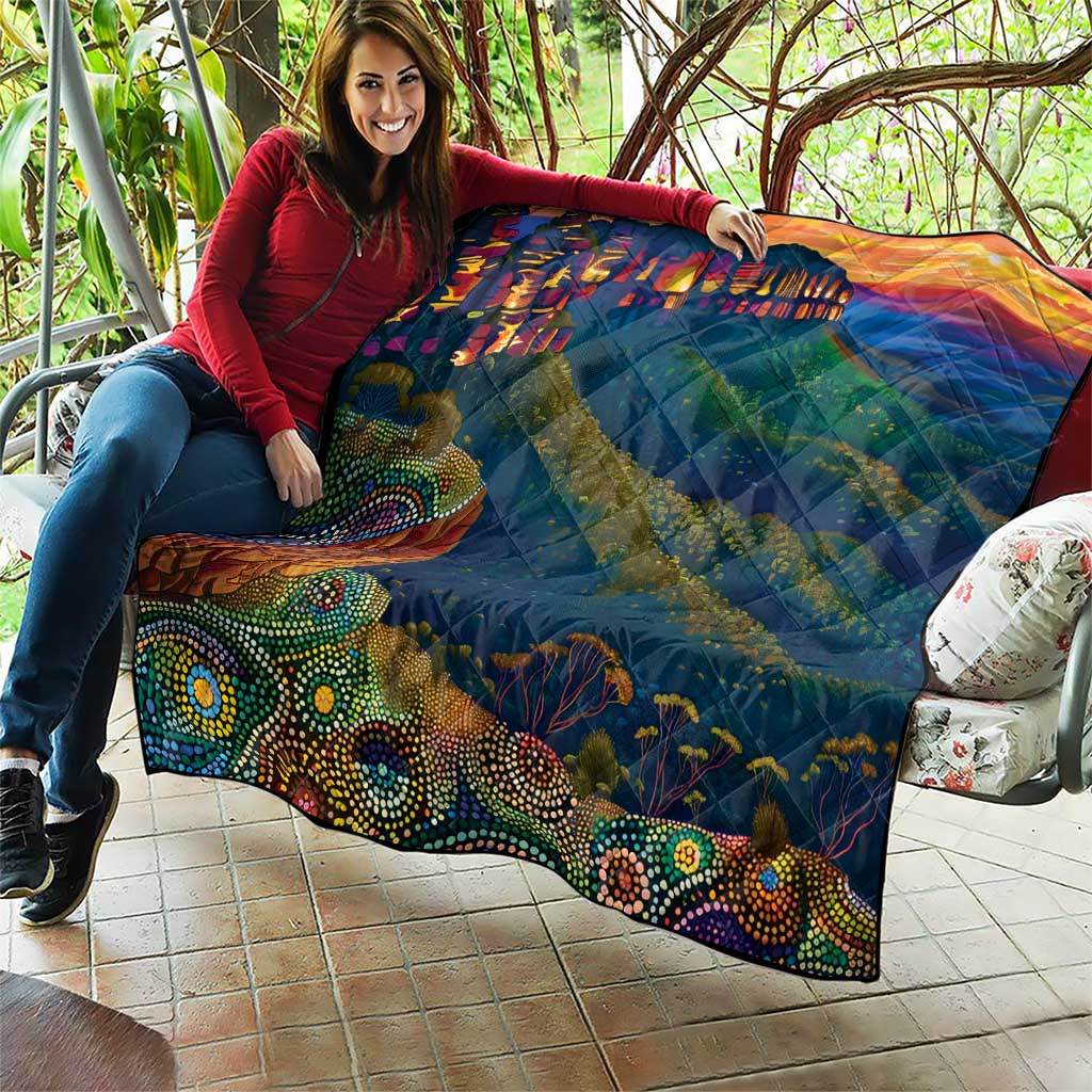 Australia Blue Mountains Quilt Aboriginal Dot Painting