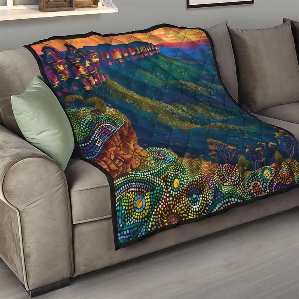 Australia Blue Mountains Quilt Aboriginal Dot Painting