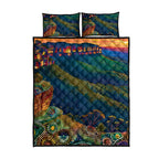 Australia Blue Mountains Quilt Bed Set Aboriginal Dot Painting