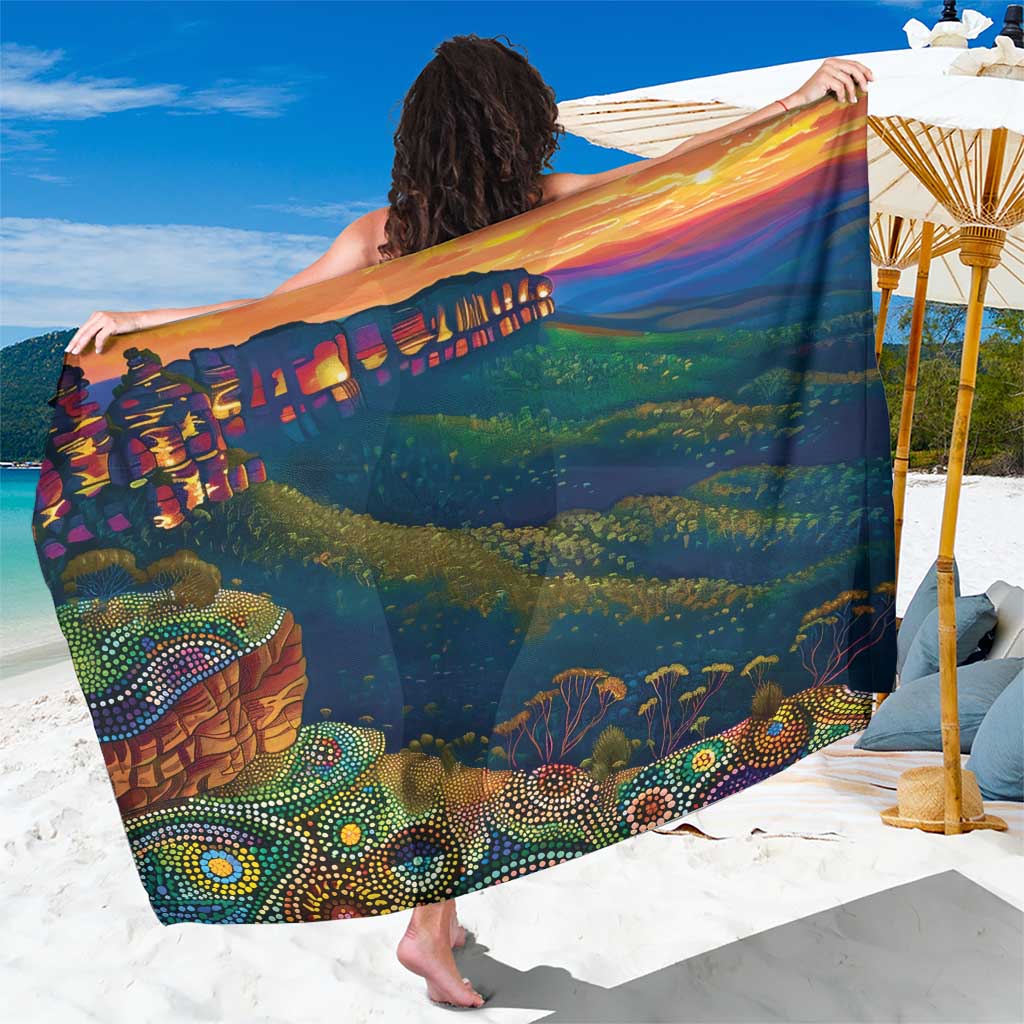 Australia Blue Mountains Sarong Aboriginal Dot Painting