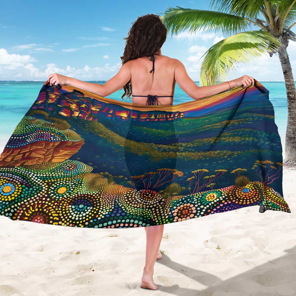 Australia Blue Mountains Sarong Aboriginal Dot Painting