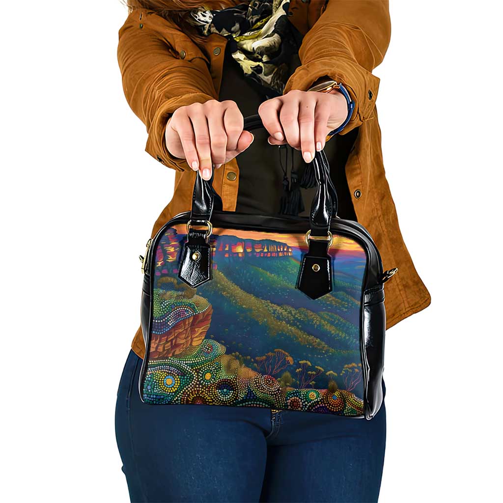 Australia Blue Mountains Shoulder Handbag Aboriginal Dot Painting