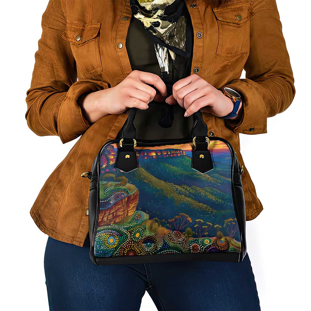 Australia Blue Mountains Shoulder Handbag Aboriginal Dot Painting