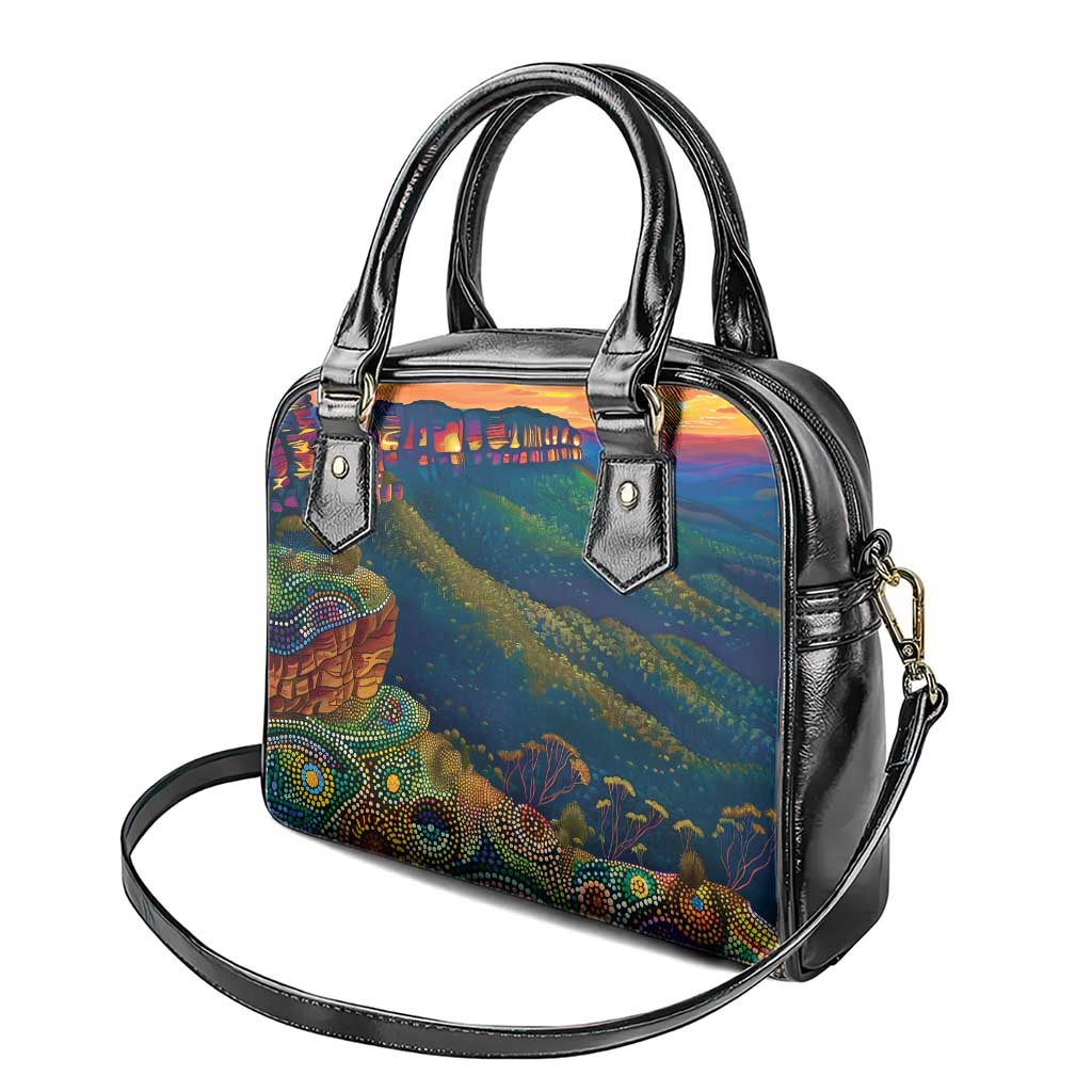 Australia Blue Mountains Shoulder Handbag Aboriginal Dot Painting