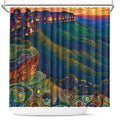 Australia Blue Mountains Shower Curtain Aboriginal Dot Painting
