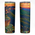 Australia Blue Mountains Skinny Tumbler Aboriginal Dot Painting