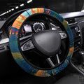 Australia Blue Mountains Steering Wheel Cover Aboriginal Dot Painting