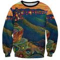 Australia Blue Mountains Sweatshirt Aboriginal Dot Painting