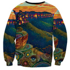 Australia Blue Mountains Sweatshirt Aboriginal Dot Painting
