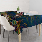 Australia Blue Mountains Tablecloth Aboriginal Dot Painting