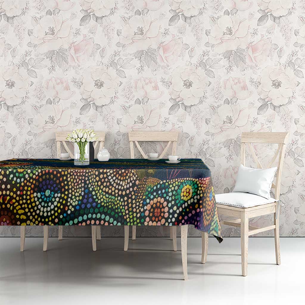 Australia Blue Mountains Tablecloth Aboriginal Dot Painting