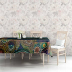 Australia Blue Mountains Tablecloth Aboriginal Dot Painting