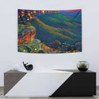 Australia Blue Mountains Tapestry Aboriginal Dot Painting