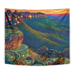 Australia Blue Mountains Tapestry Aboriginal Dot Painting