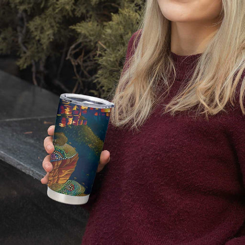 Australia Blue Mountains Tumbler Cup Aboriginal Dot Painting