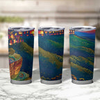Australia Blue Mountains Tumbler Cup Aboriginal Dot Painting