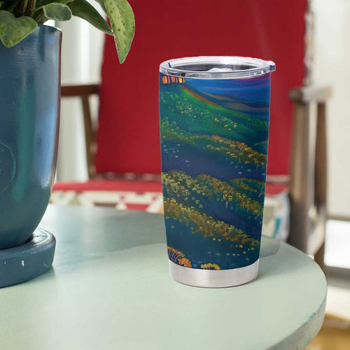 Australia Blue Mountains Tumbler Cup Aboriginal Dot Painting