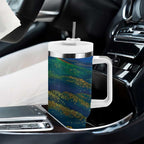 Australia Blue Mountains Tumbler With Handle Aboriginal Dot Painting