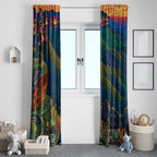 Australia Blue Mountains Window Curtain Aboriginal Dot Painting